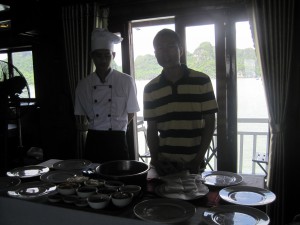 Demonstrasjon på vårruller.