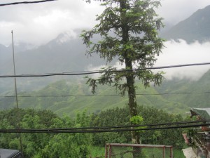 Skiftende værforhold her i fjellene i Sapa.