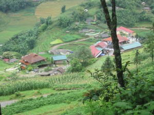 Liten landsby i Sapa.