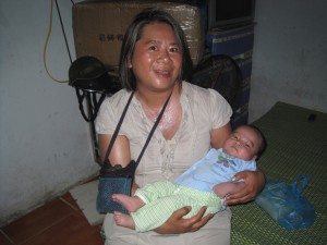 Meg og den minste. Skjønn baby!