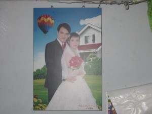 Bryllupsbildet deres.