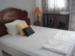 Rommet mitt i arbeiderkvartalet i Saigon. Fint!