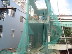 Det bygges utenfor rommet mitt.