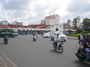 Ben Thanh market i Saigon.