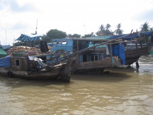 Del av flytende marked.